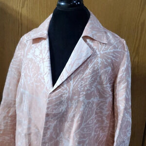 Lafayette 148 linen pink cream blazer euc